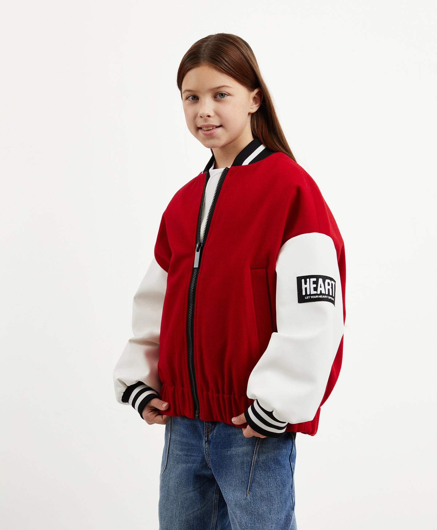 Gulliver Red Windbreaker for Girl Junior-Hot Heart