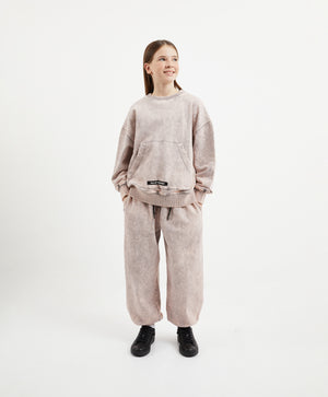 Gulliver Pink Jogger Pants in Washed Fleece for Girl Junior-Ballet