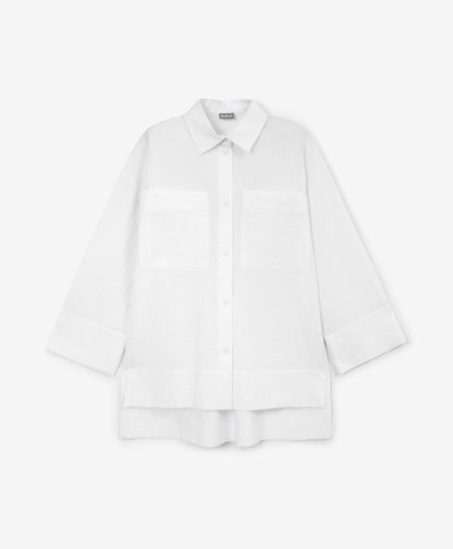Gulliver White Shirt-Style Tunic for Girl Junior-Hot Heart