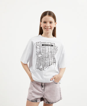 Gulliver White Short sleeves T-shirt for Girl Junior-Ballet