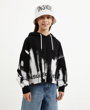 Gulliver Multicolor Hoodie with Abstract Print for Girl Junior-Hot Heart