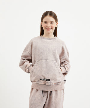 Gulliver Pink Oversized Vintage Wash Sweatshirt for Girl Junior-Ballet