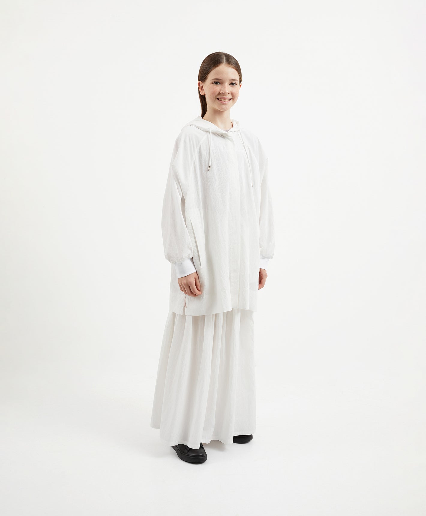 Gulliver White Maxi A Line Skirt with Elastic Waist for Girl Junior-Ballet