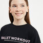 GulliverBlack Oversized Cropped Short Sleeve T-shirt for Girl Junior-Ballet