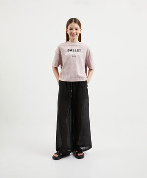 Gulliver Black Semi-Transparent Palazzo Pants for Girl Junior-Ballet