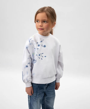 Gulliver White Sweatshirt for Girls - Mini