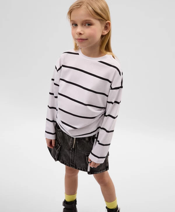 Gulliver White Long Sleeve T-Shirt for Girls - Mini
