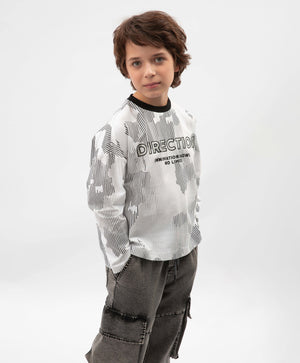 Gulliver Gray Long Sleeve T-Shirt for Boys - Junior
