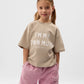Gulliver Beige Short Sleeve T-Shirt for Girls - Mini