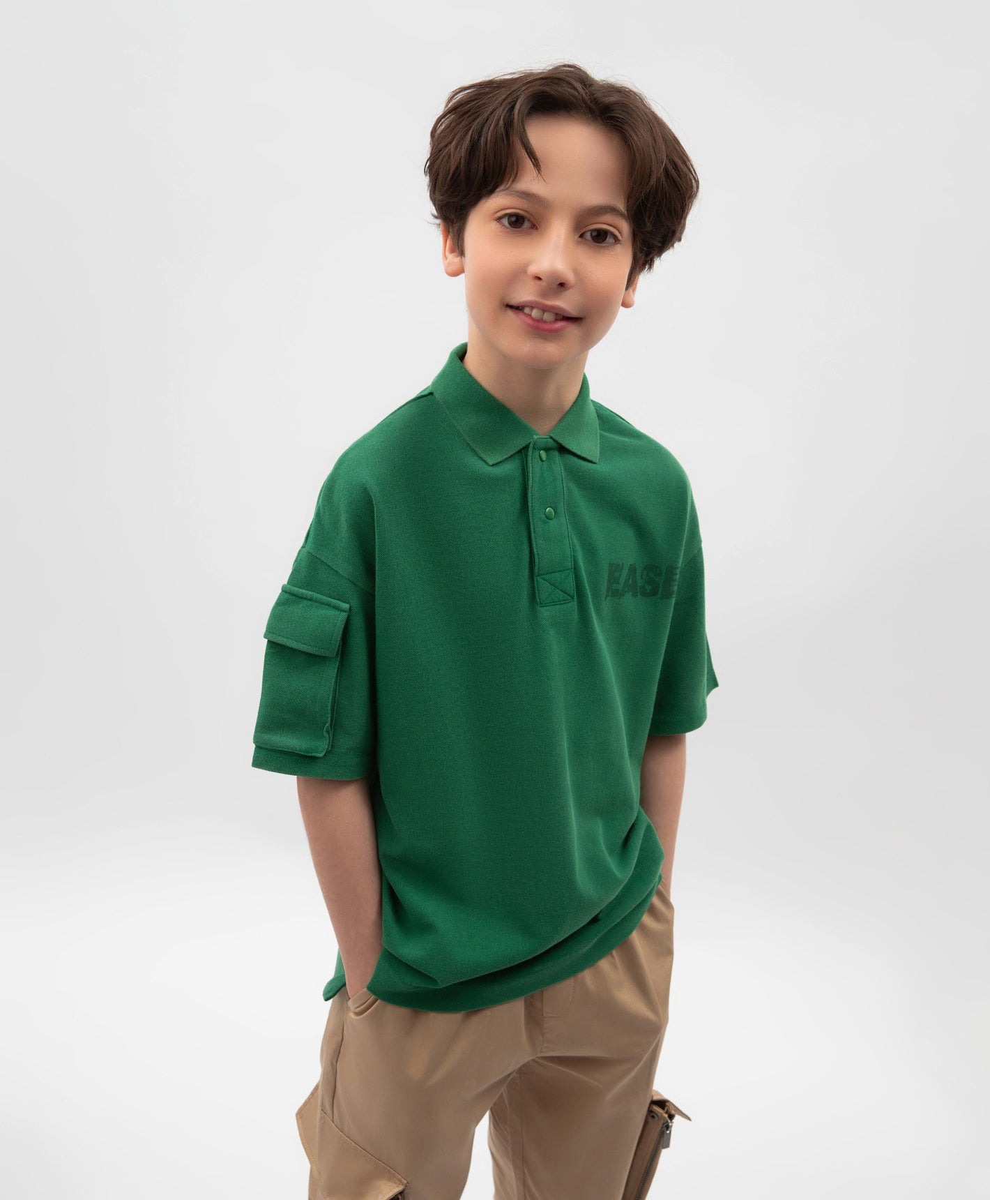 Gulliver Green Short Sleeve Polo for Boys - Junior