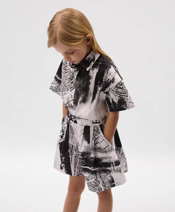 Gulliver Black and White Jumpsuit for Girls - Mini