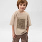 Gulliver Beige Short Sleeve T-Shirt for Boys - Mini