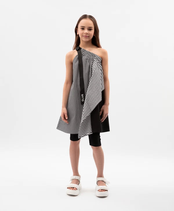 Gulliver Black And White Sundress for Girls - Junior