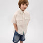 Gulliver White Short Sleeve Shirt for Boys - Mini