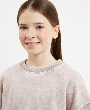 Gulliver Pink Oversized Vintage Wash Sweatshirt for Girl Junior-Ballet