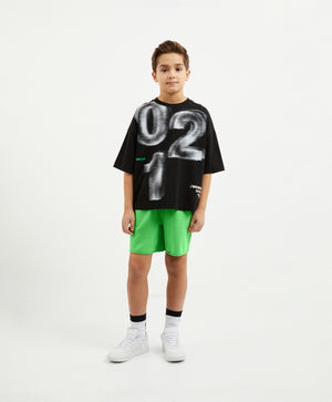 Gulliver Light Green Cotton Fleece Shorts for Boy Junior-Matrix