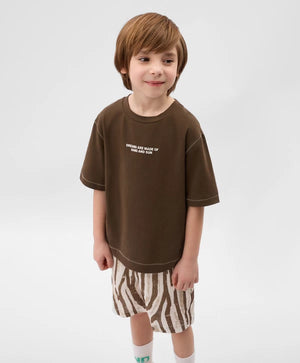Gulliver Brown Short Sleeve T-Shirt for Boys - Mini