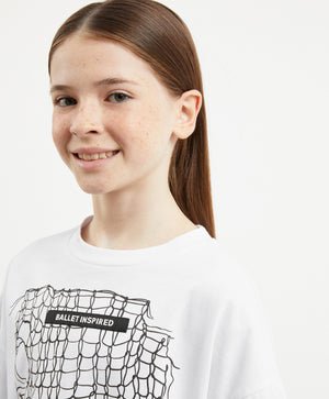 Gulliver White Short sleeves T-shirt for Girl Junior-Ballet