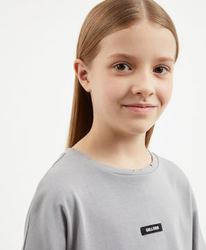 Gulliver Gray Cropped Long Sleeve T-shirt for Girl Junior-Arboretum