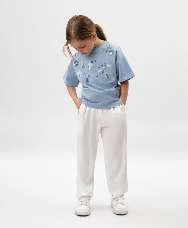 Gulliver White Trousers for Girls - Mini