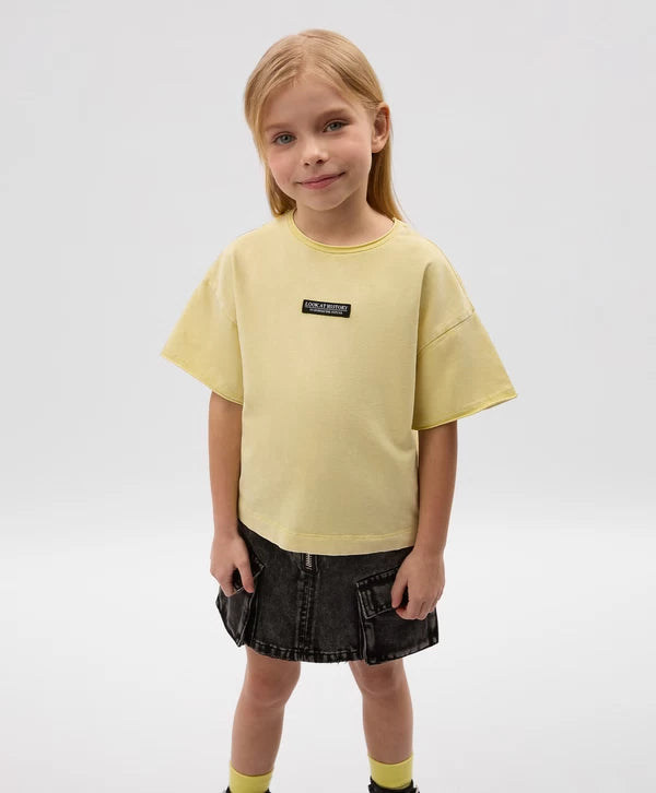 Gulliver Yellow Short Sleeve T-Shirt for Girls - Mini