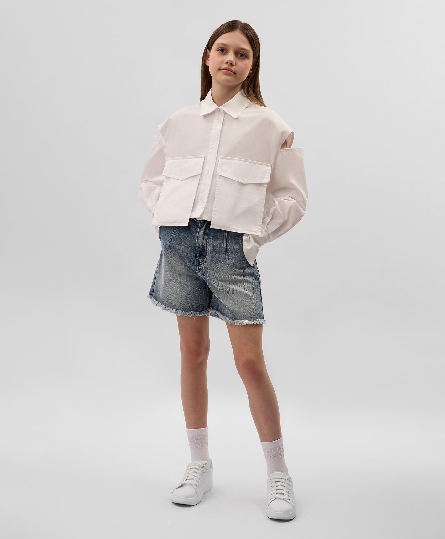 Gulliver Light Blue Shorts for Girls - Junior