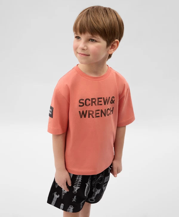 Gulliver Brick Short Sleeve T-Shirt for Boys - Mini