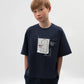 Gulliver Blue oversized T-shirt for boys with decorative elements
