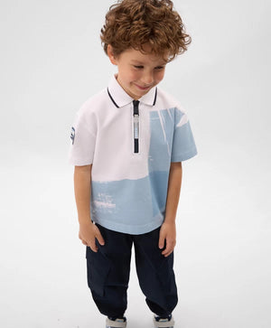 Gulliver White Short Sleeve Polo for Boys - Mini