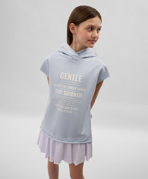 Gulliver Light Blue Short Sleeve Dress for Girls - Junior