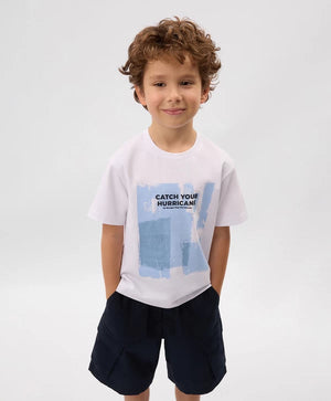 Gulliver White Short Sleeve T-Shirt for Boys - Mini