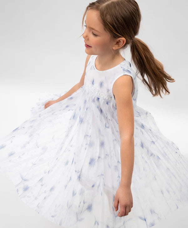 Gulliver White Short Sleeve Dress for Girls - Mini