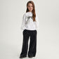 Gulliver Girls White Tencel Sleeve Top for Girl Mini-Gelato