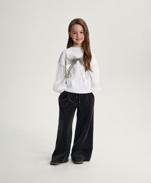 Gulliver Girls White Tencel Sleeve Top for Girl Mini-Gelato