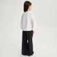 Gulliver Girls White Tencel Sleeve Top for Girl Mini-Gelato