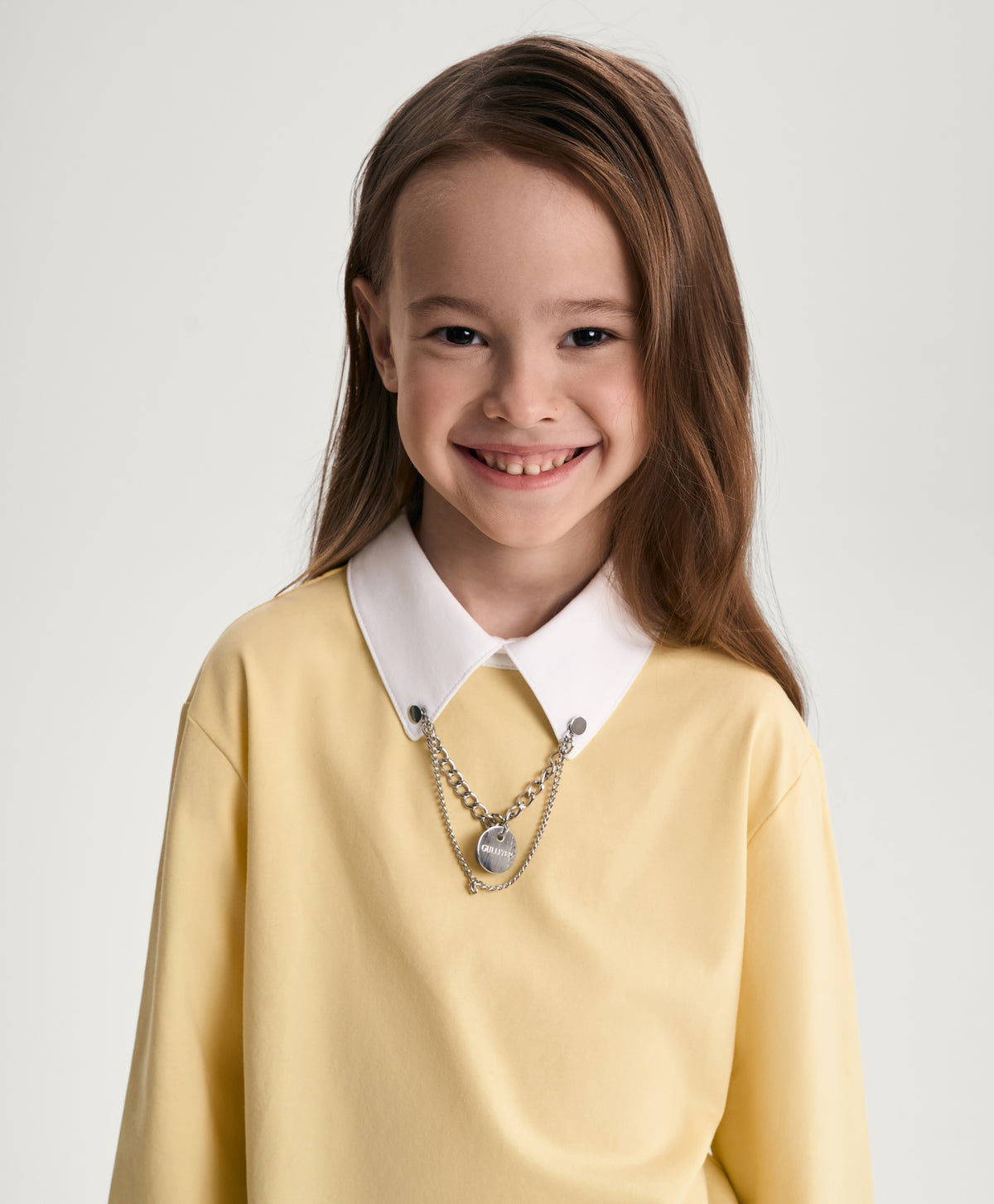 Gulliver Yellow Layered Blouse with Chains Gelato for Girl Mini-Gelato