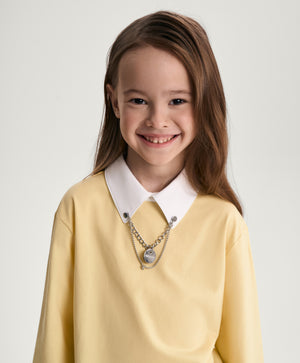 Gulliver Yellow Layered Blouse with Chains Gelato for Girl Mini-Gelato