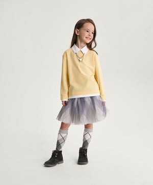 Gulliver Yellow Layered Blouse with Chains Gelato for Girl Mini-Gelato