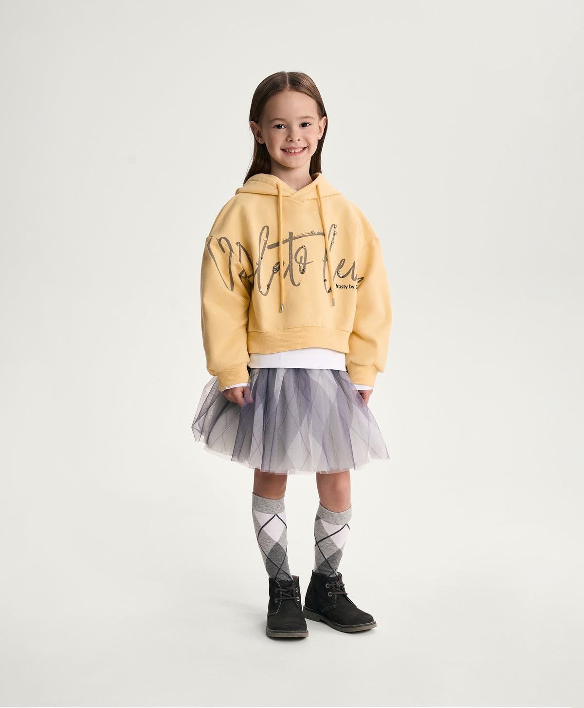 Gulliver Yellow Brushed Terry Hoodies for Girl Mini-Gelato