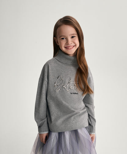 Gulliver Gray Melange Turtleneck for Girl Mini-Gelato