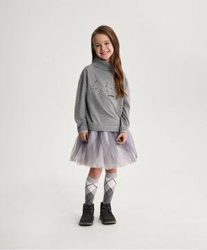 Gulliver Gray Melange Turtleneck for Girl Mini-Gelato