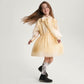 Gulliver Yellow Argyle Dress with Bow for Girl Mini-Gelato