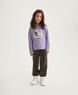 Gulliver Lilac Long sleeve T-shirt for Girl Mini-Maine Coon
