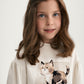 Gulliver Milky Color Long sleeve T-shirt for Girl Mini-Maine Coon