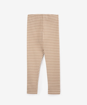 Gulliver Beige Striped Leggings with Lurex for Girl Mini-Maine Coon