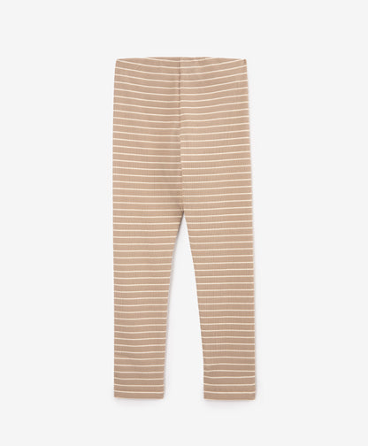 Gulliver Beige Striped Leggings with Lurex for Girl Mini-Maine Coon