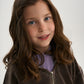 Gulliver Brown Velour Hoodie with Washed Effect for Girl Mini-Maine Coon