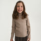 Gulliver Beige Striped Turtleneck with Lurex for Girl Mini-Maine Coon