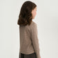 Gulliver Beige Striped Turtleneck with Lurex for Girl Mini-Maine Coon
