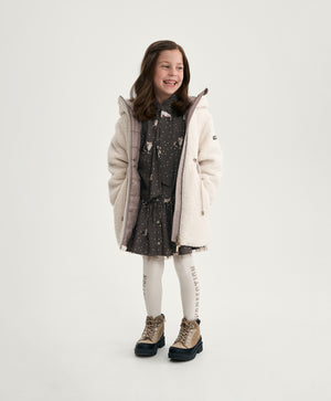 Gulliver Brown A-Line Long-Sleeve Dress with Detachable Bow for Girl Mini-Maine Coon